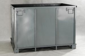 China Q235 Warehouse Metal Storage Bins 1500L Storage Metal Folding Container wholesale