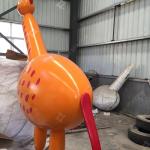 Painting Stainless Steel Giraffe Sculpture