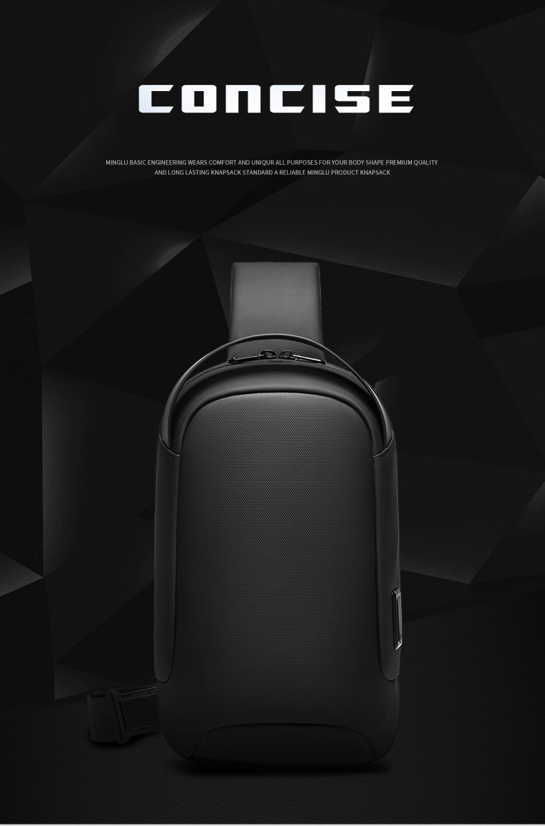 Factory new design hot sell bulk travel shoulder Chest bag korean crossbody custom men sling bag