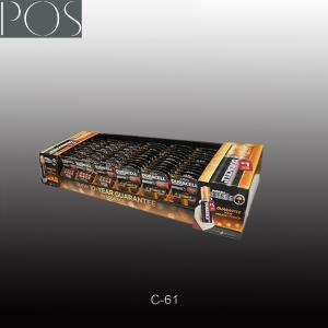 China battery counter display unit on the store table wholesale