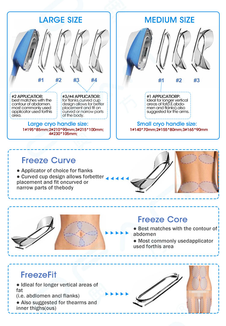 Cryo face body sliming portable cryo 360 cellulite reduction machine