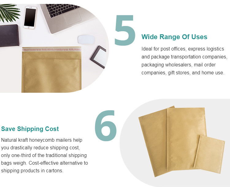 Environmentally 100% Paper Padded Mailer Cushion Shockproof Biodegradable Envelope