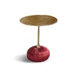 Glossy Round Marble Coffee Table 450x550mm Stainless Steel Living Room