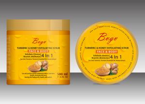 China Turmeric Essential Oil Exfoliating Shower Gel Sea Salt Body Scrub Yellow wholesale