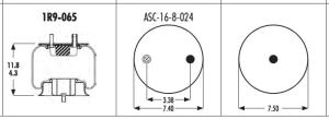 China 1R9-065 Goodyear Rolling Lobe Truck Air Suspension Springs wholesale