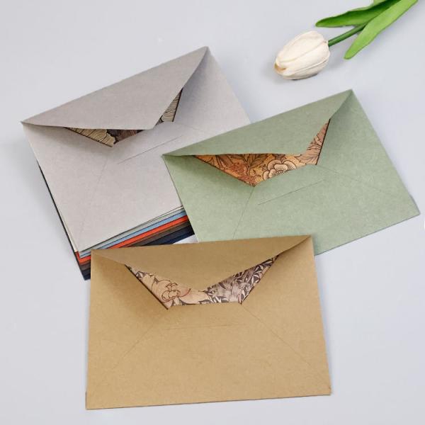 Colored Kraft Wedding Envelopes Business Craft Paper Envelopes Tear Resistant