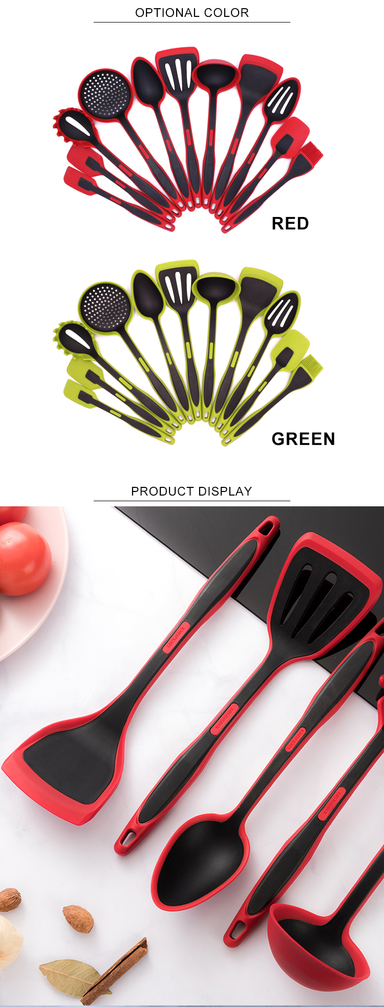 Silicone Kitchen Utensil Set Cookware BPA Free Cooking Tools And Equipments