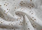 African Bridal Cotton Eyelet Lace Fabric , Embroidered Cotton Lace Curtain