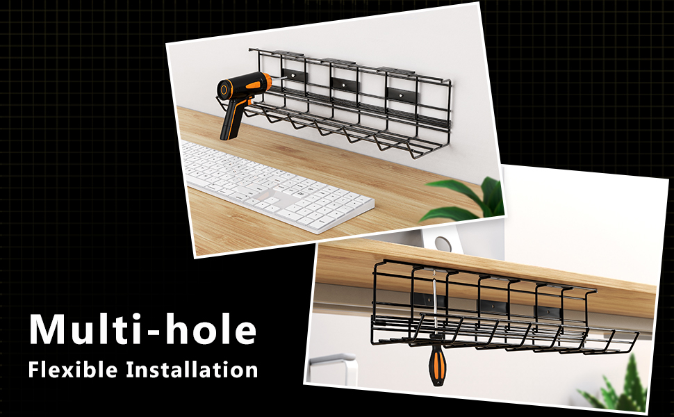 Wire Management Tray for Under Desk Cable Organizer Fabric Type Cable Management Tray