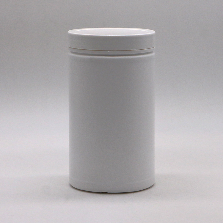 600mL 20oz PET Empty HDPE Straight Round Plastic Powder Medicine Containers with Screw Cap