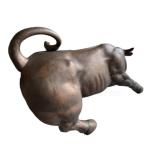 Antique Bronze Cow Shape Sculpture Bending Custom Stainless Steel Fabrication