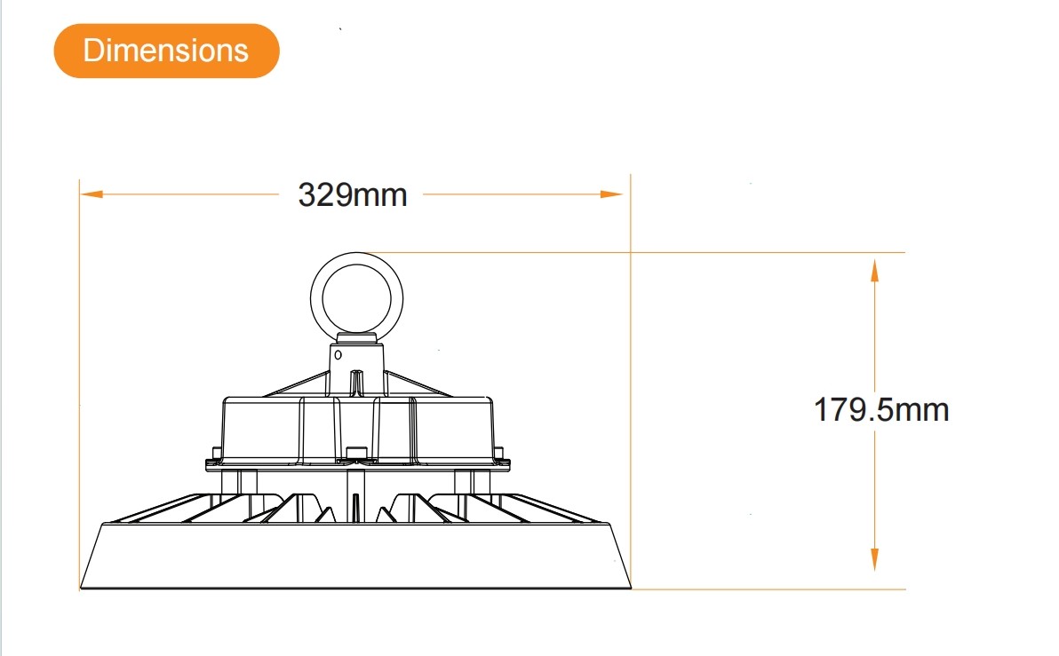 150W Aluminum 150LM/W LED Bay Light for Indoor/ Outdoor Lighting Projects