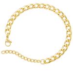Cuban 18K Gold Plated Bracelet Contemporary Link Chain Men Stainless Steel