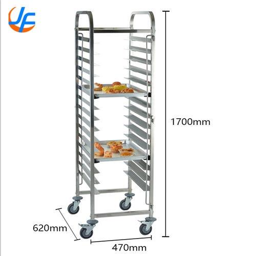 RK Bakeware China-Z Frame Nesting Stainless Steel Baking Trolley Double Oven Rack For Wholesale Bakeries