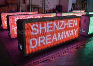 China Two Sides LED Taxi Top Advertising Signs , P5 Outdoor Taxi Roof Led Display 600W wholesale