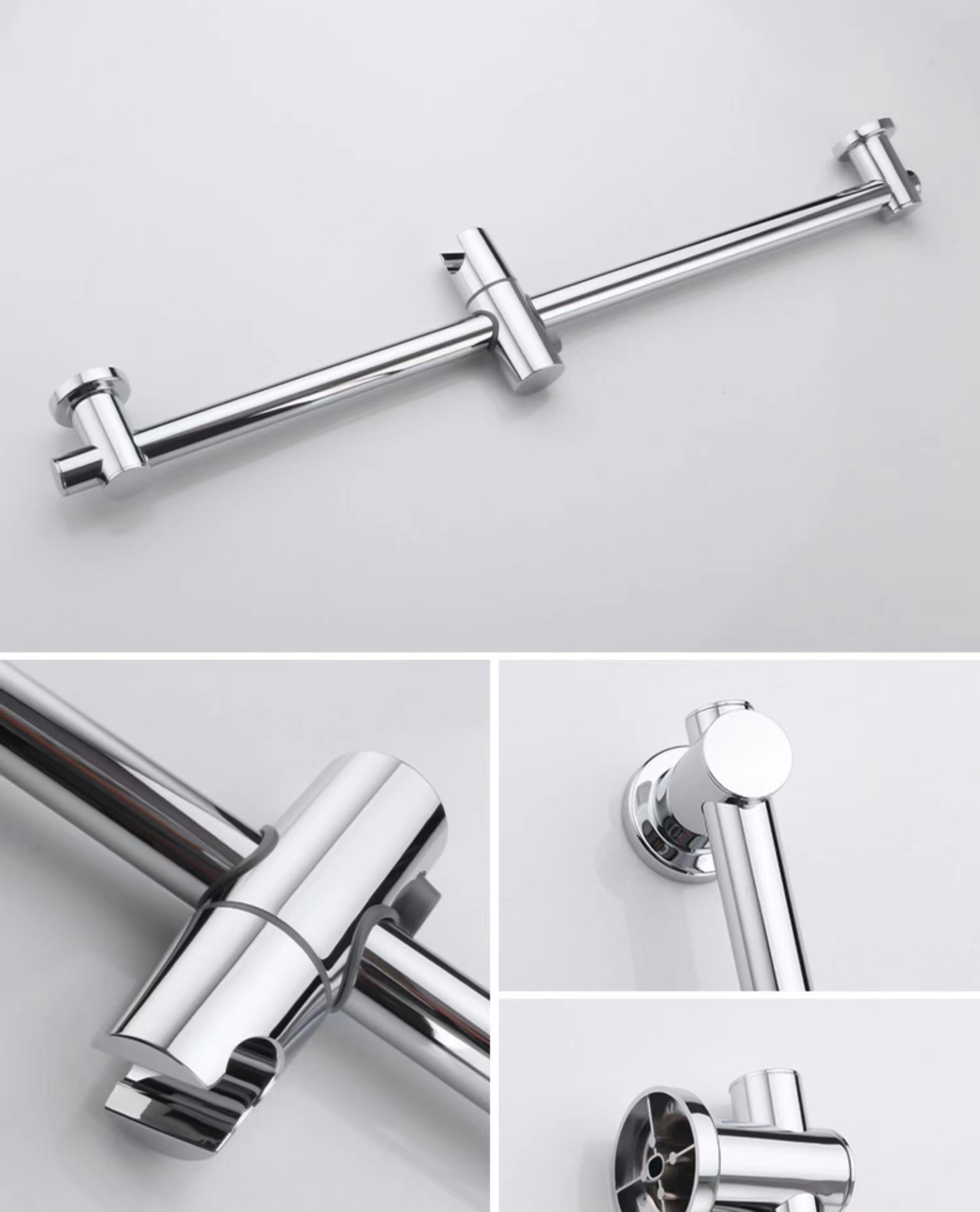 Stainless Chrome Shower Head Sliding Bar holder L740xW470xH310 mm