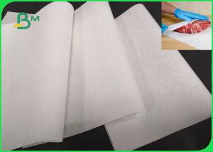 China 40gsm 50gsm White Freezer Paper Roll For Meat Package Food Grade 24'' x 1000' wholesale