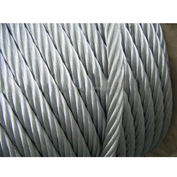 20mm Galvanized Steel Wire Rope for Carbon Steel Grade 6 x 19 Construction Zinc Coated Steel Cable