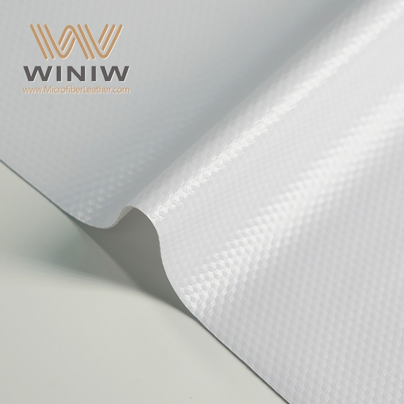 Top Quality White Pu Microfiber Vegan Leather Football Synthetic Leather 