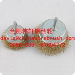 China Crimped Wire Cup Brushes with Shank wholesale