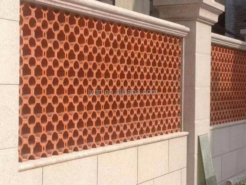 Common Size 240*120*60mm Handmade Clay Fire Bricks Ventilation Tiles Heat Insulation up to 800°C for Garden Panel Facade
