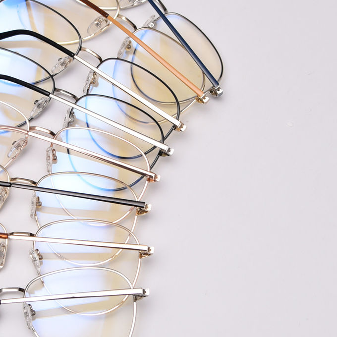 Oversized Rectangle Metal Anti Blue Ray Computer Glasses Outdoor Optical Frame