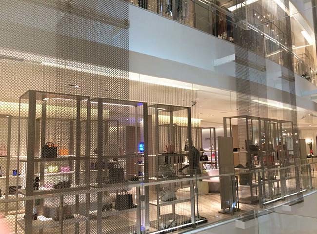 Brass and Copper Decorative Ring Mesh Curtain Decorates Your Room And Office