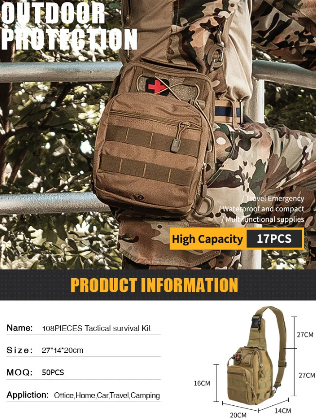 Emergency 600D Backpack First Aid Kit Tactical Kit For Outdoor Survival Camping