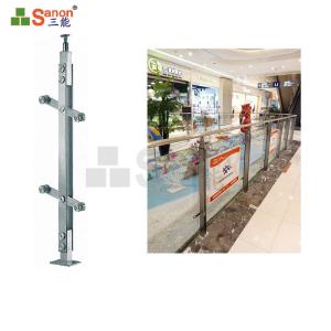 China Balcony Railing Stainless Steel Handrail Posts Glass Balustrade Modern Design wholesale