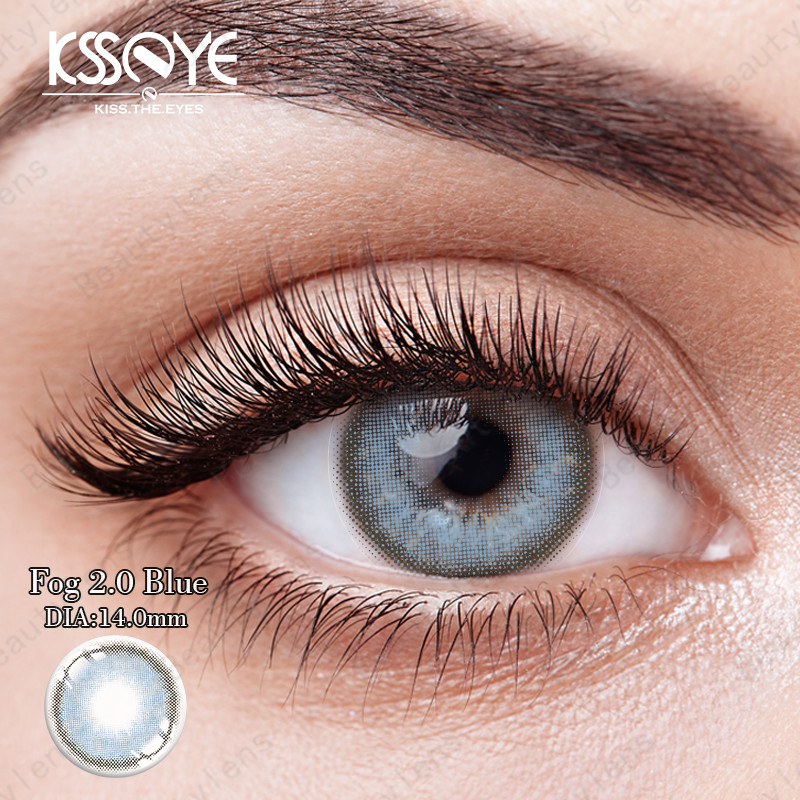 Yearly Sweety Natural Prescription Grey Colored Contacts Lens For Dark Skin