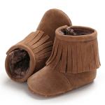 2019 winter wholesale Faux suede Tassel 0-18 months crib baby boots