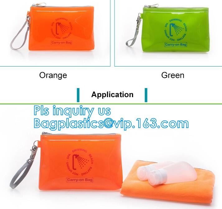 PVC zipper bag transparent plastic self-sealing bag socks plastic bag stationery bags custom, vinly slider zipper packag