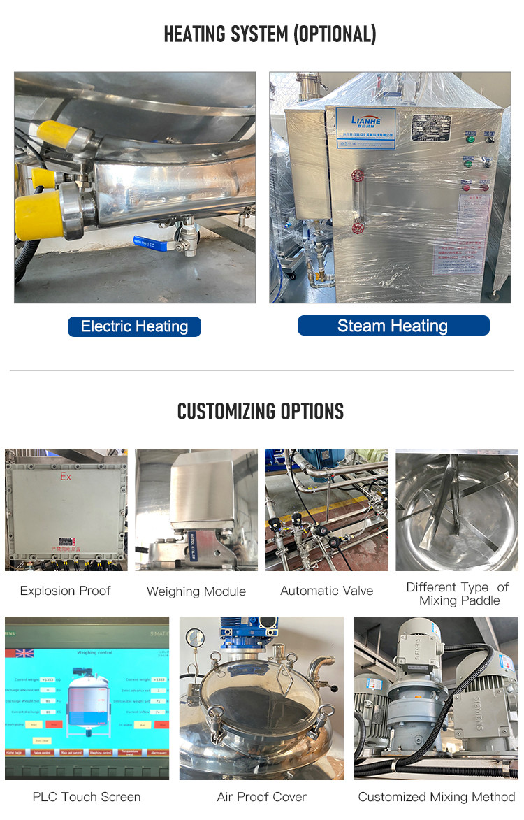 1500L Two Way Mixing Vacuum Emulsifier Mixer For Mayonnaise Ointment Cream