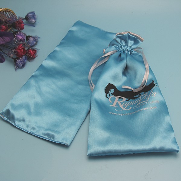 Luxury Hair Extensions Packaging Drawstring Bag Colorful 12 X 17cm Size