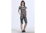 Slim Fit Camo Print Set Womens Military Uniform / Cotton Blend Army Camo