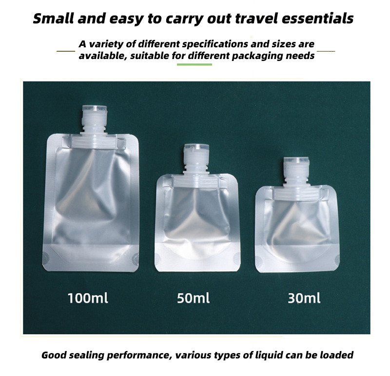 Spout 30ML 50ML 100ML Spouted Stand Up Pouch Matte Cosmetic Lotion Makeup Remover Refill Spray Nozzle Pump