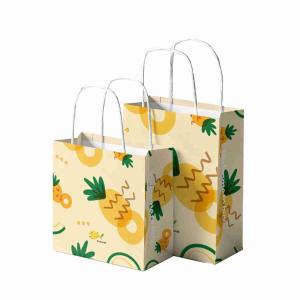 China Pineapple Printing Paper Craft Kraft Bags Bulk Tote wholesale