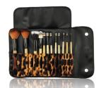 MSDS 12piece Wooden Makeup Brush Set Synthetic Hair Makeup Brush