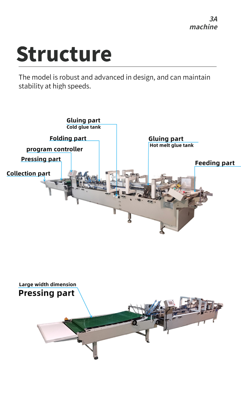CQT-800BS Automatic Book Cover Side Pasting Machine with Max. Workable Width 650mm