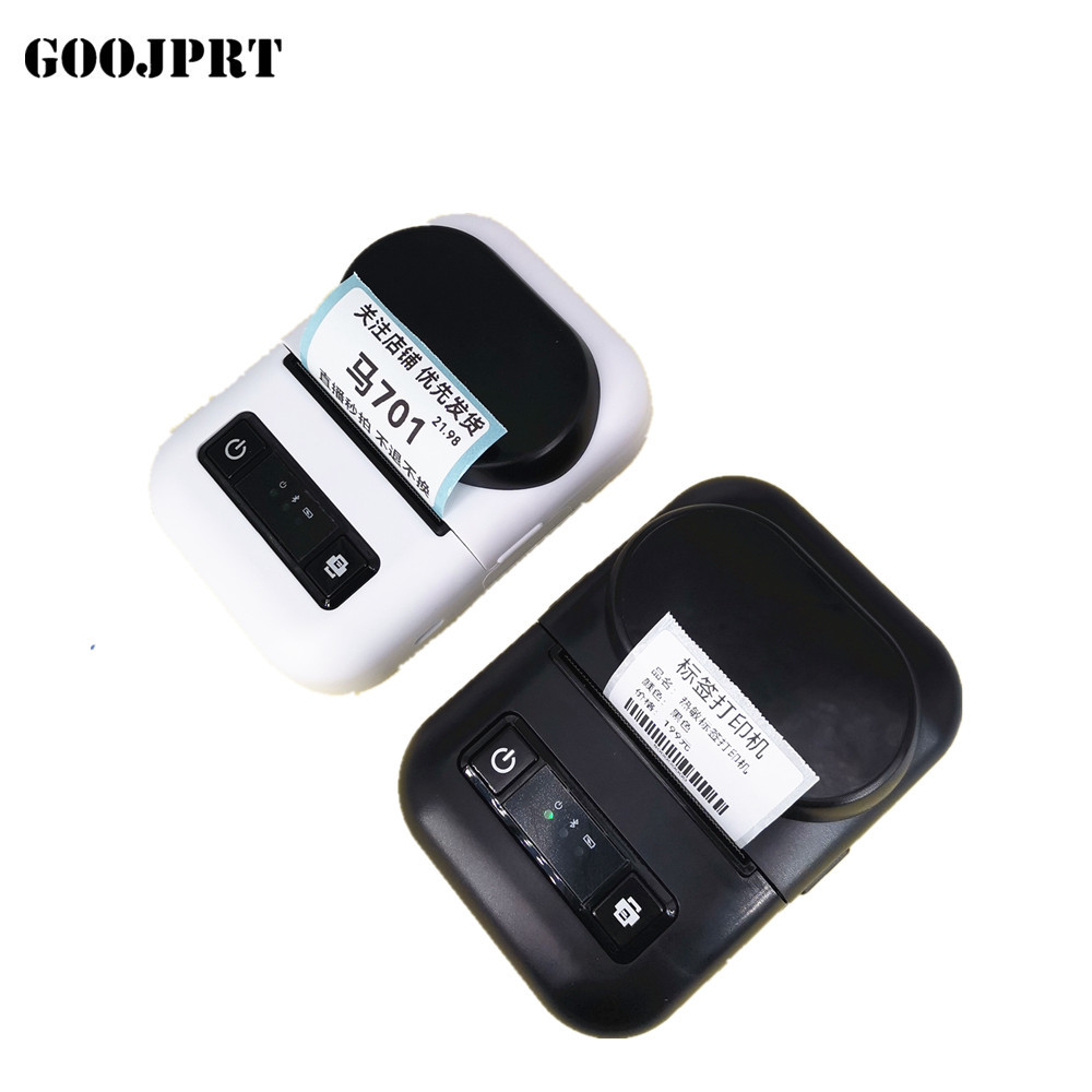 Smart Thermal Label Printer Bluetooth-Compatible Business Barcode Label Price Tag Cable Wireless Sticker Printer