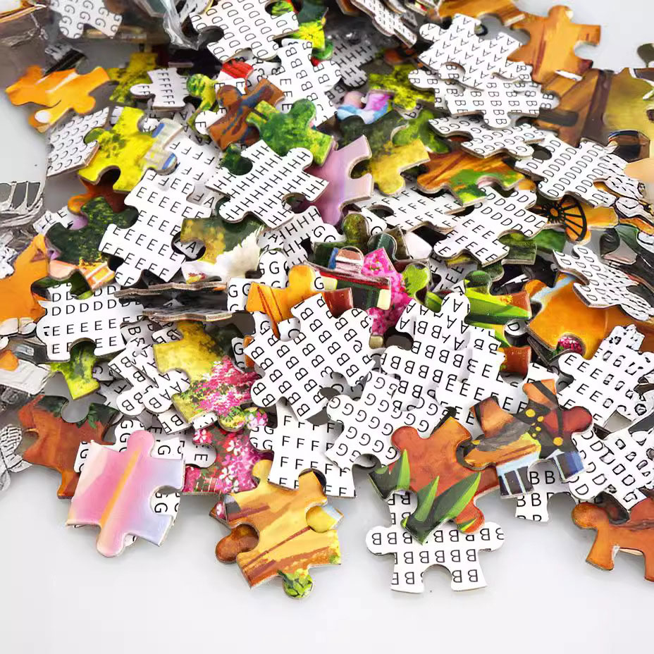 Unisex Paper Floor Puzzle for Kids Oil Painting Jigsaw Puzzle Cultivating Recognition