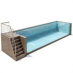 China Fliter Pump Included Clear Acrylic Glass Prefabricated Swimming Pool for Family Sports wholesale