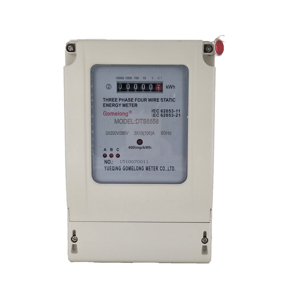 DTS5558 LCD display 3phase 4 wire Kwh meter with ct (current transformer)