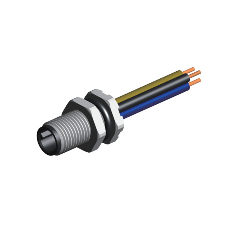 60V 1A Automation Connector M5 Male Rear Panel Mount Connector With Cable