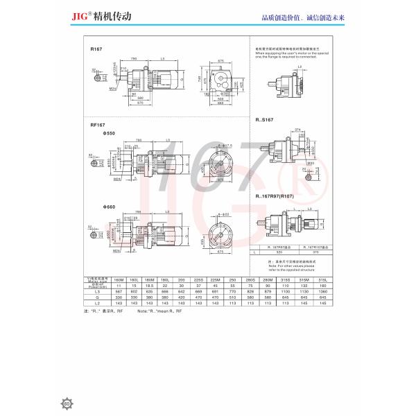 R Series Rigid Helical Gear Reducer Tooth Flank Helical Gear Units