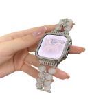 Jewelry Bracelet Beads Women Watchstrap for iWatch 8 Series 38mm 40mm Smart