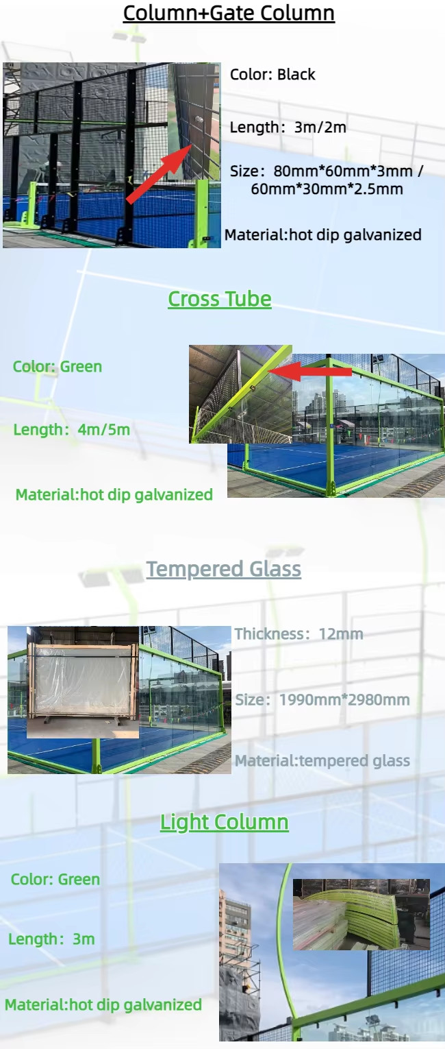 Padel Sports Padel Court Panoramic Full Glass Paddle Tennis Court