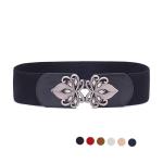 Alloy Buckle Women Elastic Belts 100cm Invisible Waist Belt