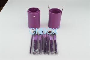 China Retail Purple PU Cosmetic Packaging Boxes Snap Buckle Closure Non Toxic Materials wholesale