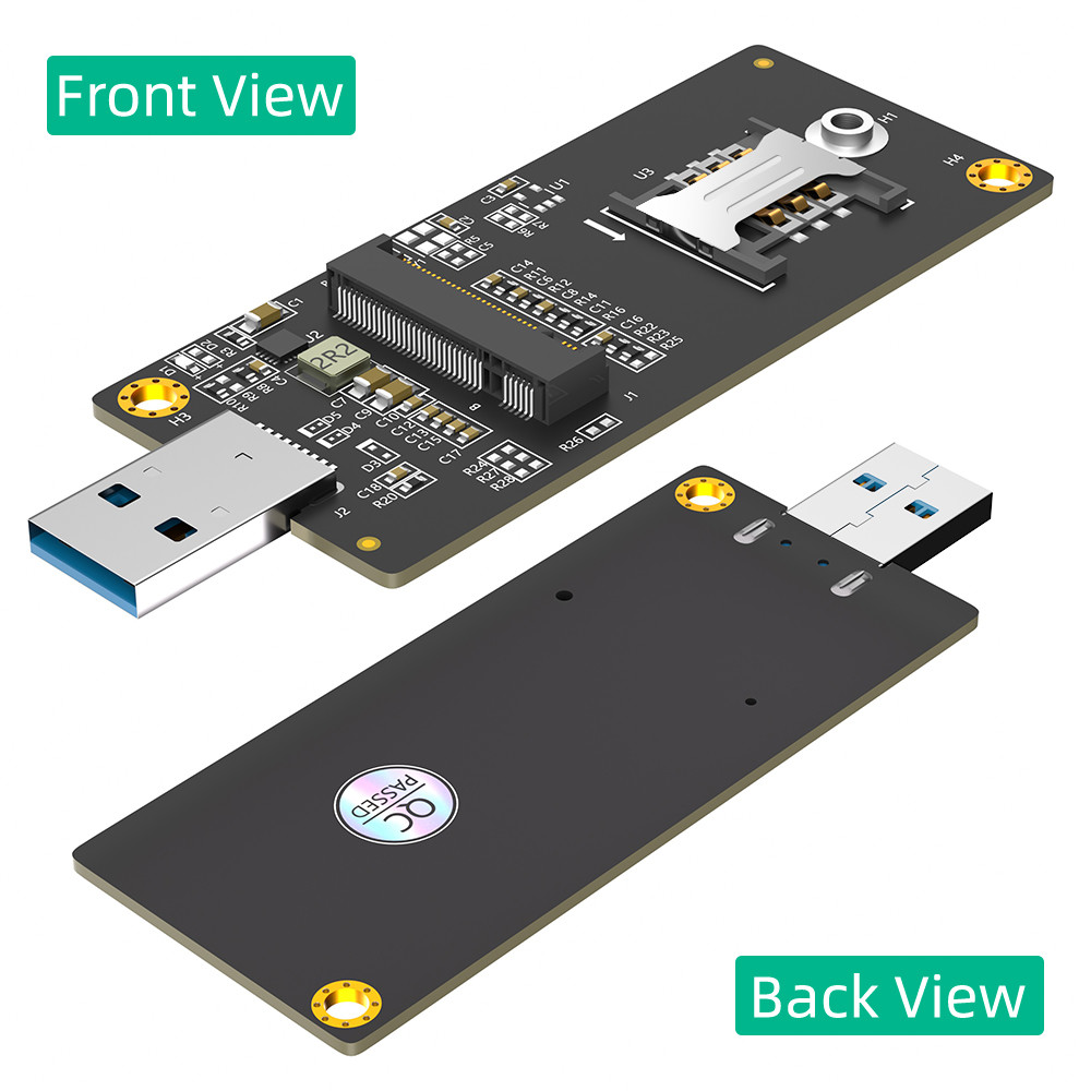NGFF(M.2) Key B To USB 3.0 Adapter With SIM 6pin Slot For WWAN/LTE ModuleHigh Speed Transmission Without Delay